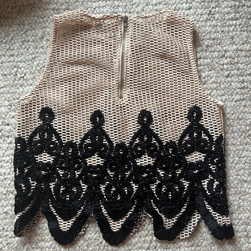Embroidered Mesh Top - Picture 2 of 5